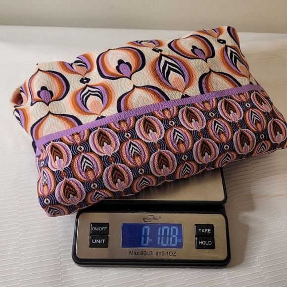 Maison Tara Peacock Geometric Abstract Maxi Dress sz 10 - Picture 10 of 10